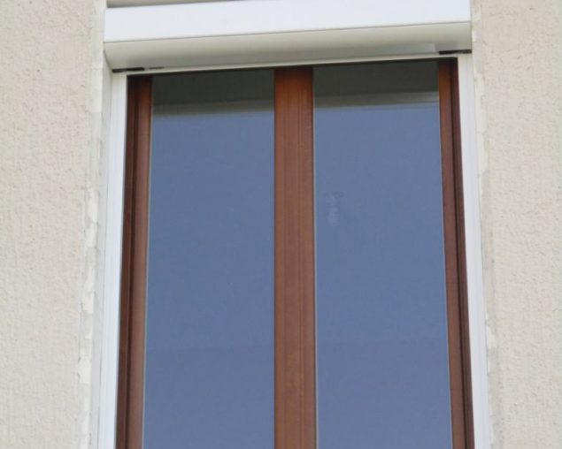 Fenêtre PVC plaxée chêne extérieur