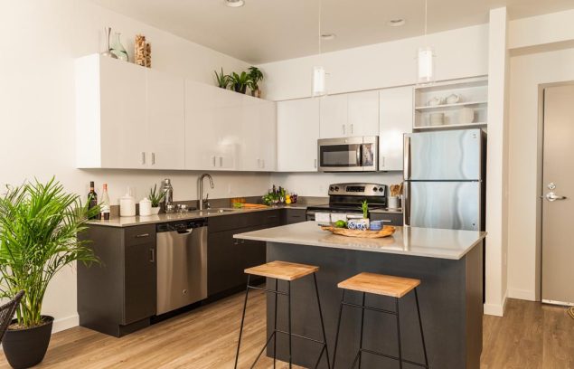 Petite cuisine blanche et noir